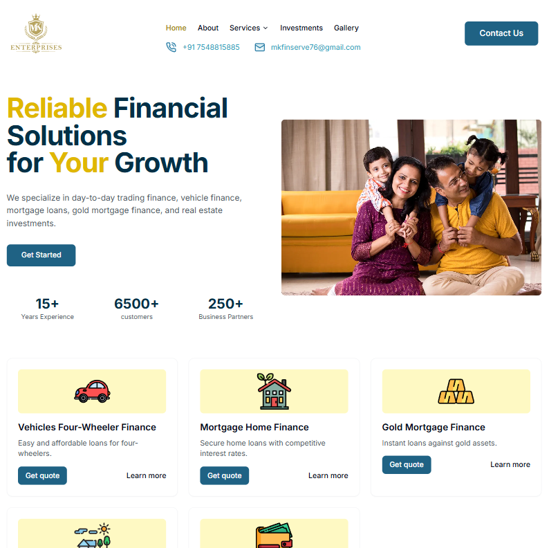 MK Enterprises Website
